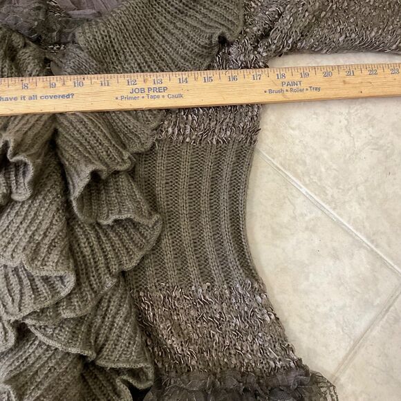 Vtg. Fairy, Whimsy Victorian Wool blend Button Cardigan women’s M Lace Ruffle - Picture 7 of 13